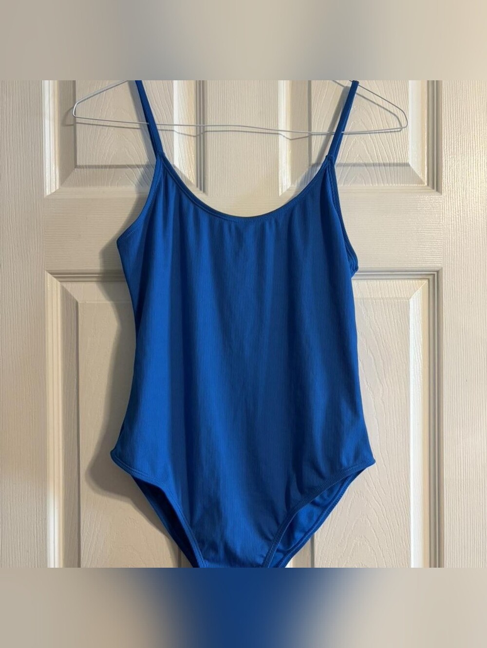 Primark Women's Blue Ribbed One-Piece Swimsuit
